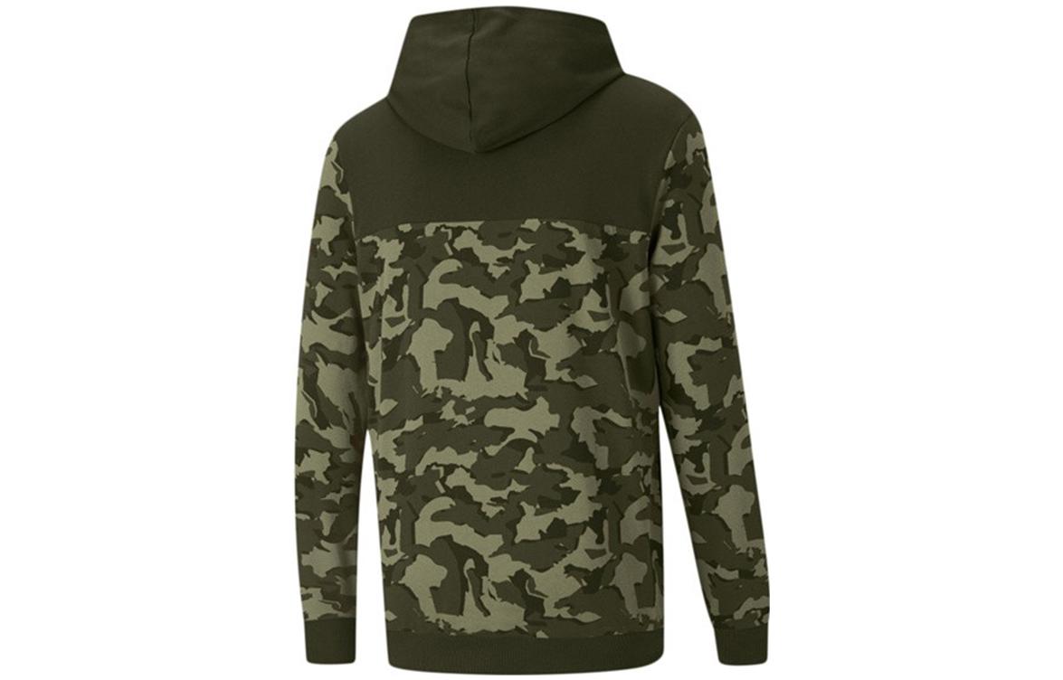 PUMA Moletom Camo Printed Masculino Hoodie 'Green Black' 588499-70
