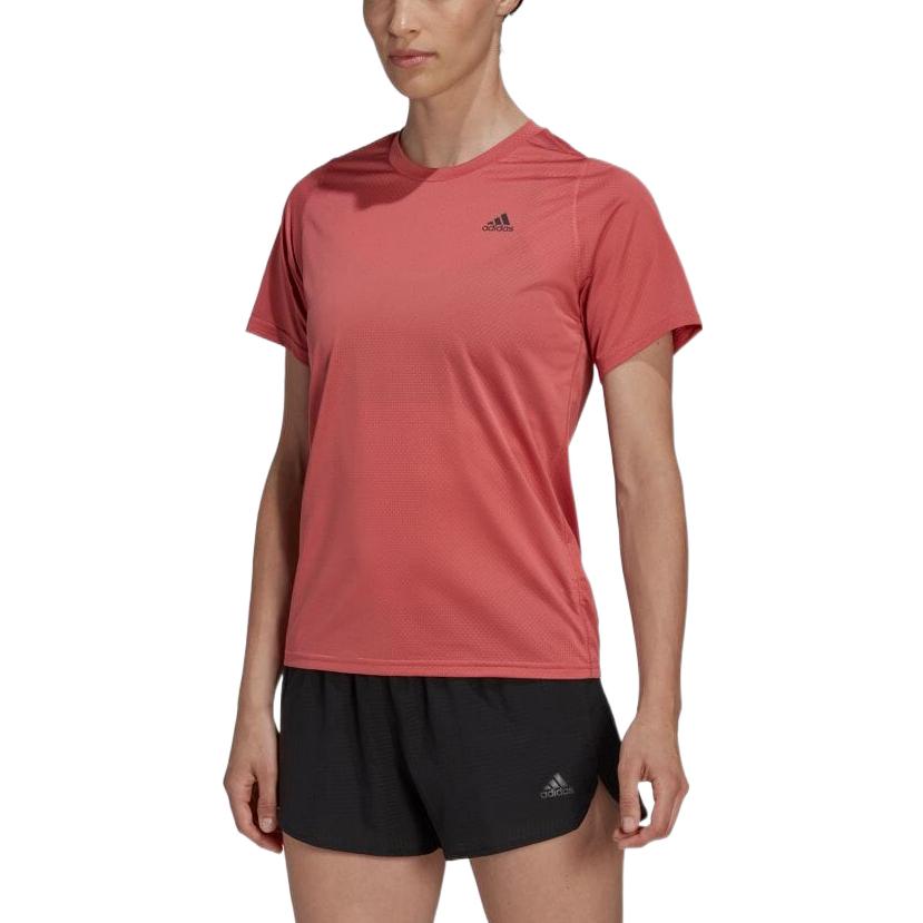 (WMNS) adidas Run Icon 3 Bar T-Shirt Asia Sizing 'Red' HK9136
