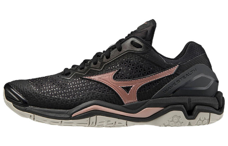 Mizuno Wave Stealth 5 Low Tops Training Shoe Black Pink X1GB189653