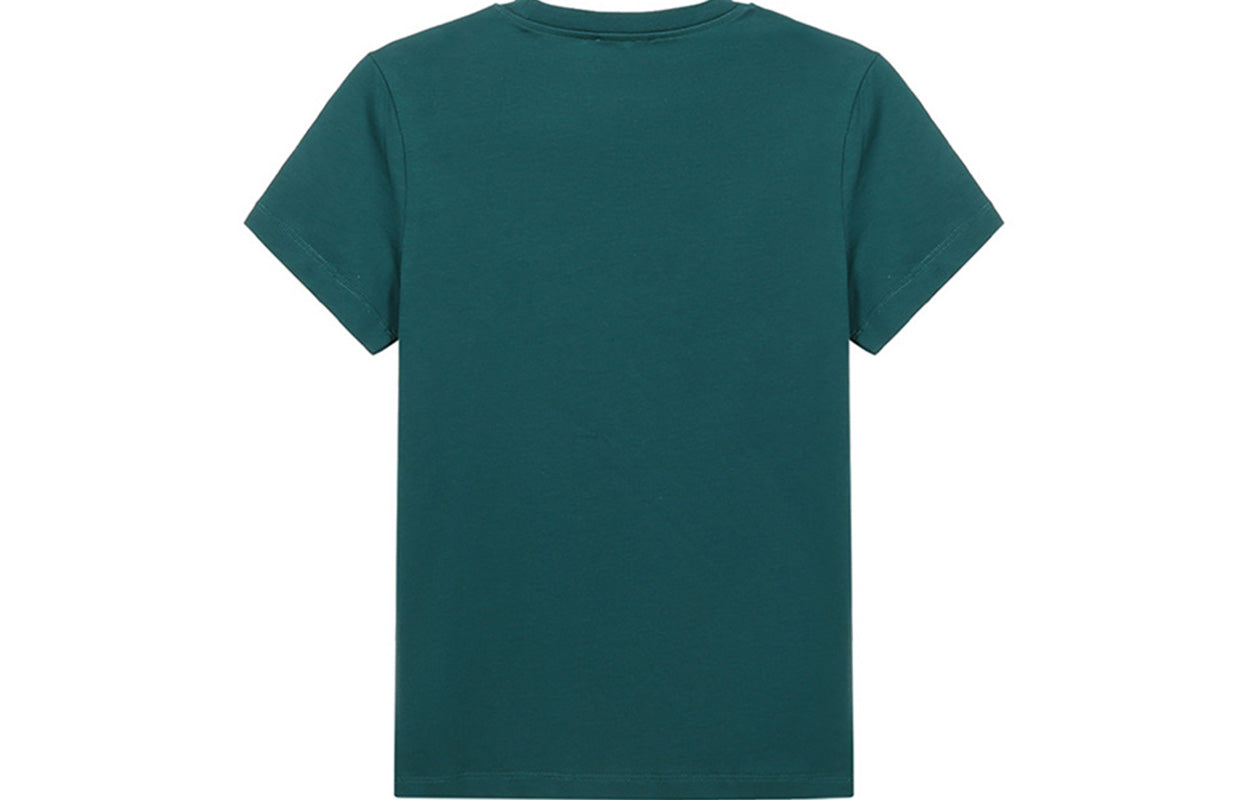 KENZO Tiger Head Printing Velvet Round Neck Short Sleeve Green FA62TS8464YJ-73