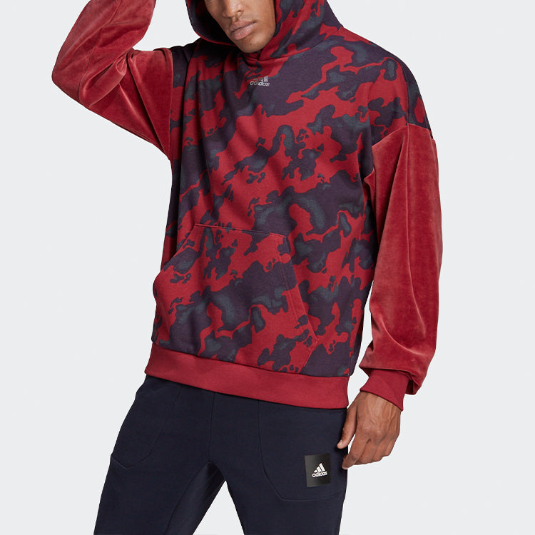 adidas Vevlet Aop Hdy Colorblock Camouflage Sports Red H25089