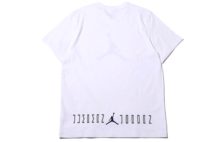 Air Jordan 11 Jumpman Tee Blue snake pattern Logo Short Sleeve White CI0323-100