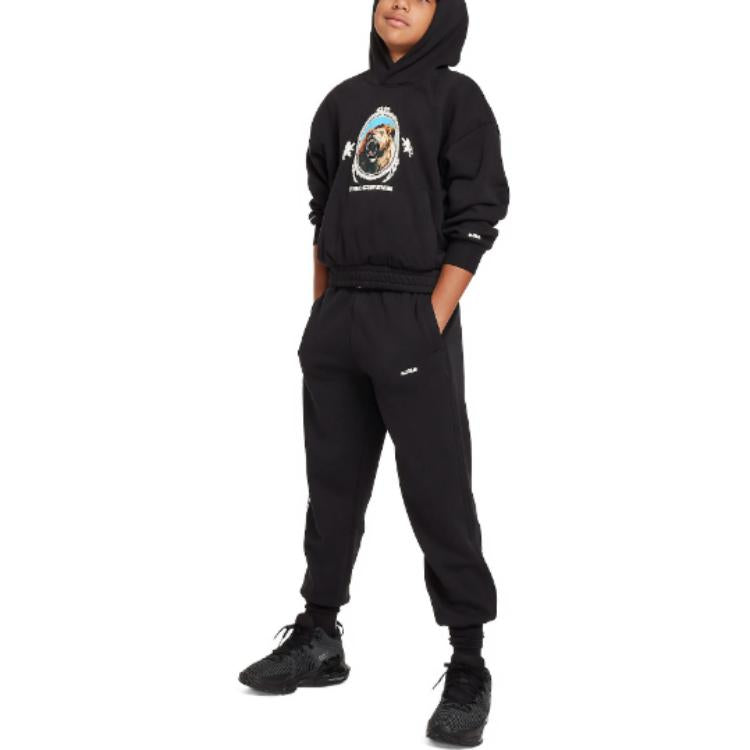 (GS) Nike LeBron Basketball Pullover Hoodie 'Black' FJ6065-010