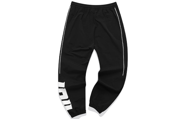 FILA Letter Printing Ventilate Ankle Banded Sports Pant Male Black T11M122804F-BK