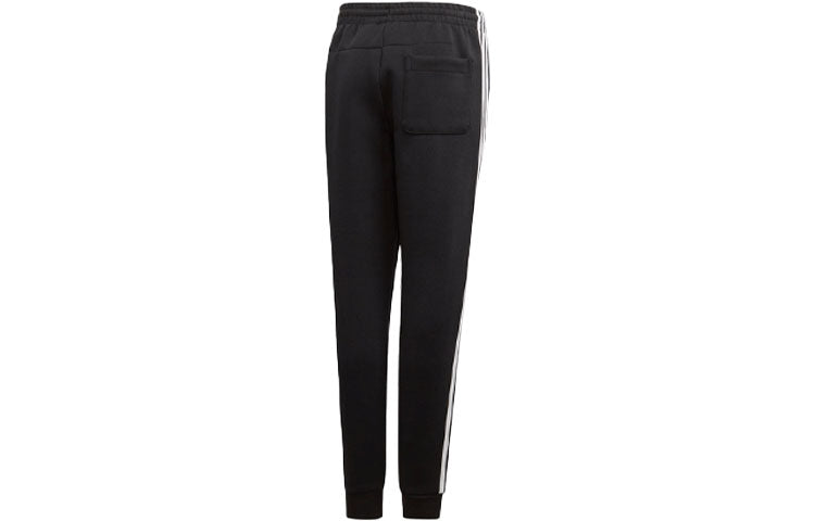 adidas Kids Side Stripe Slim Fit Sports Pants/Trousers/Joggers Boy Black ED6477