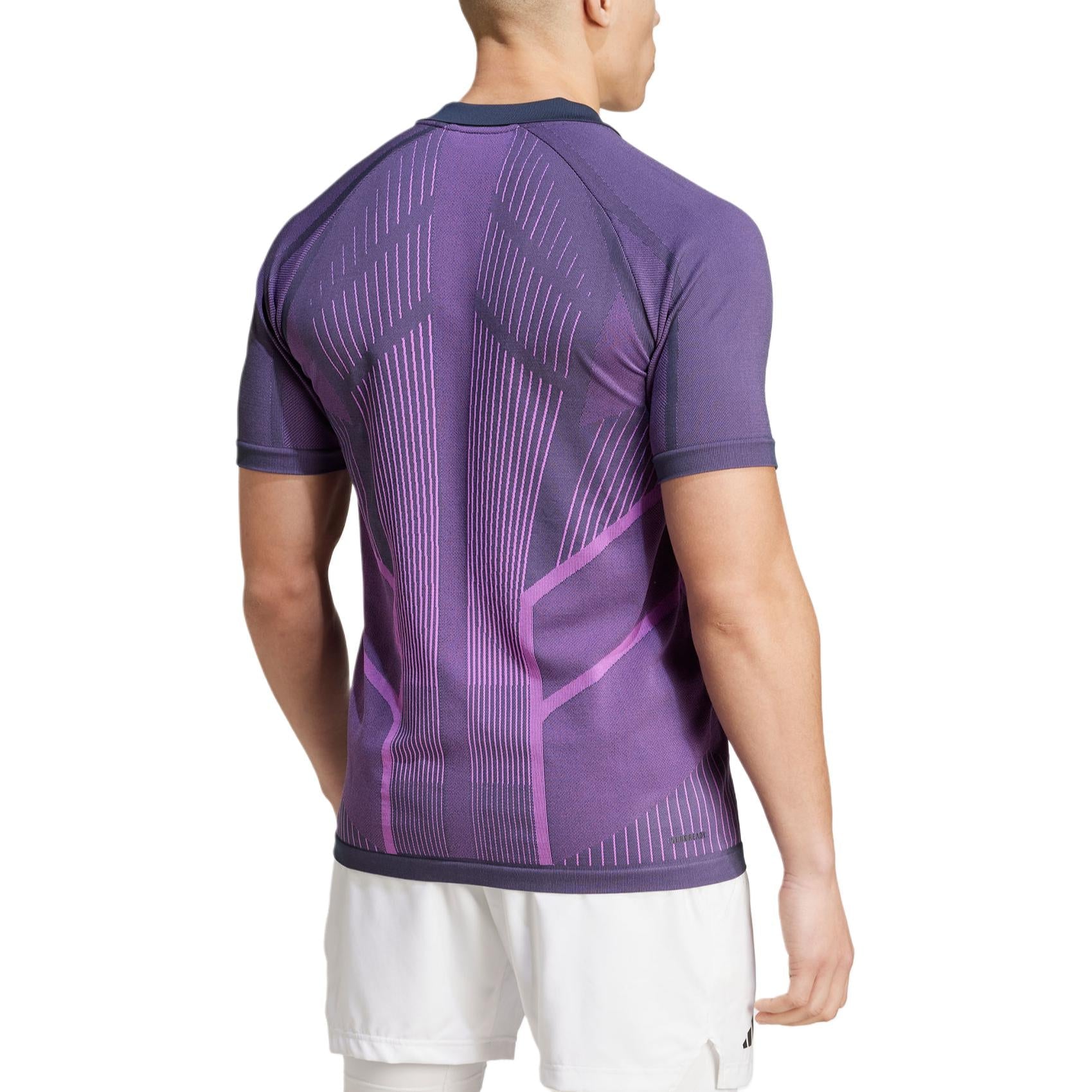 adidas Tennis Pro Seamless AEROREADY FreeLift Polo Shirt Asia Sizing 'Purple Navy' IM8894