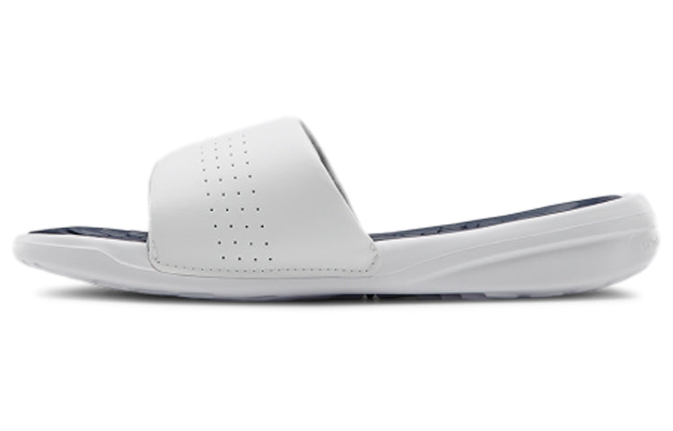 (WMNS) Under Armour Playmaker Fixed Strap Slide 'White Blue' 3000063-103