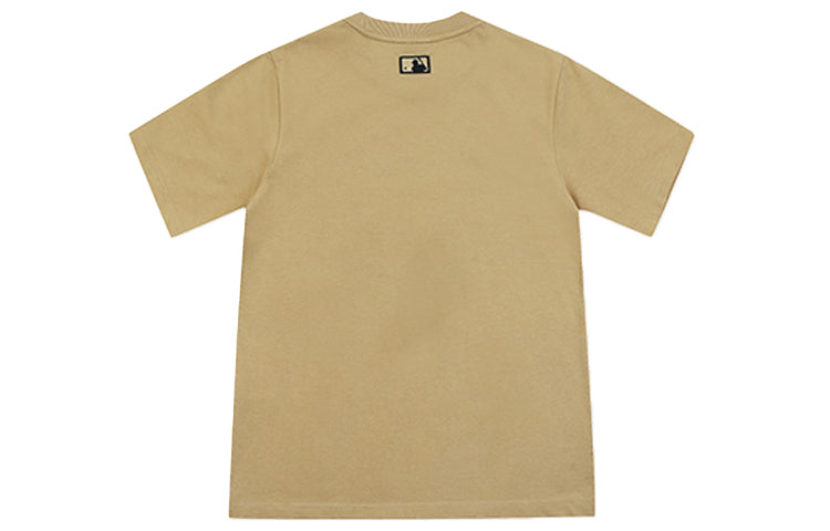 MLB LA Dodgers Los Angeles Dodgers Label Round Neck Short Sleeve Unisex Khaki 31TS02031-43B