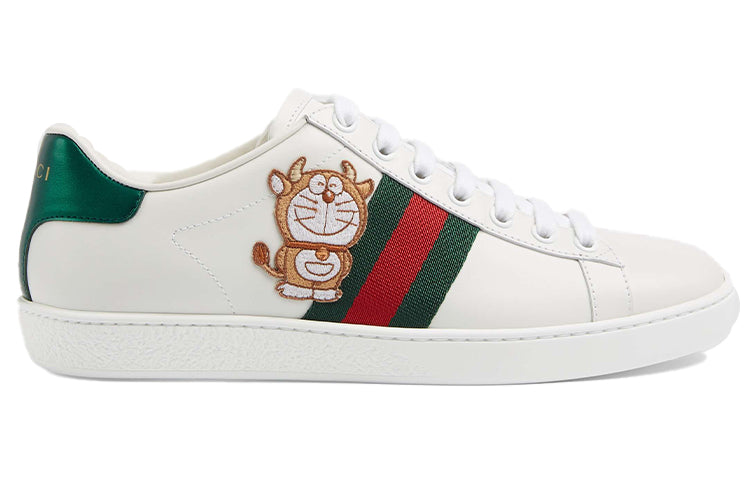 (WMNS) Doraemon x Gucci Ace 'Ivory Devil Patch' 655031-0FIU0-9091