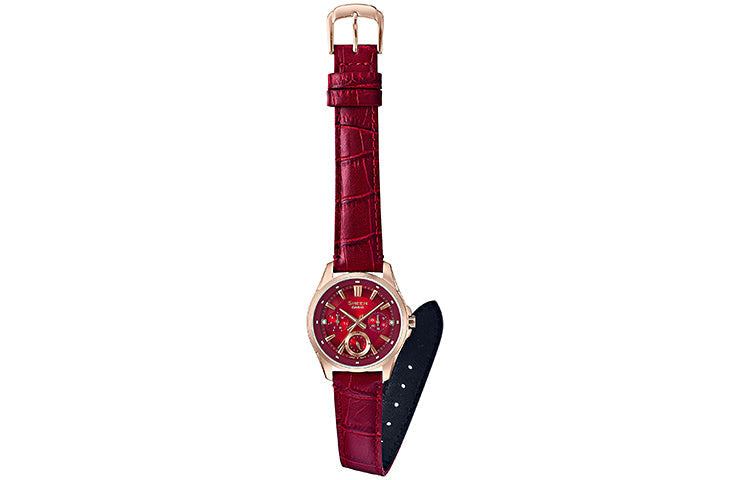 CASIO General EDIFICE & SHEEN Japan / South Korea Fashion Couple Red/Black Analog EFR-560CXL-4A&SHE-3060CXL-4A