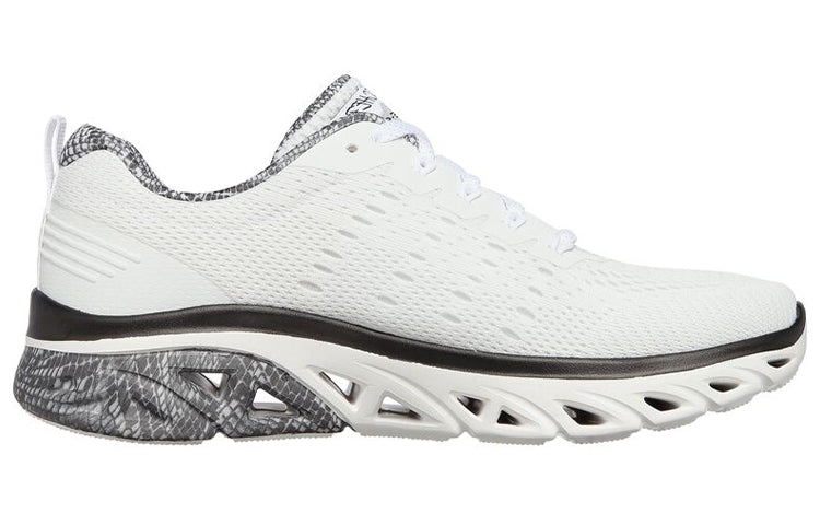 (WMNS) Skechers Glide Low-Top White 149326-WBK
