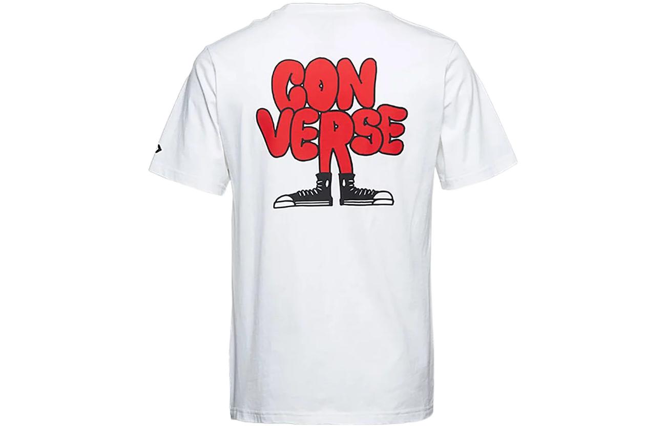 Converse Cartoon Logo T-Shirt Asia Sizing 'White' 10018176-A02