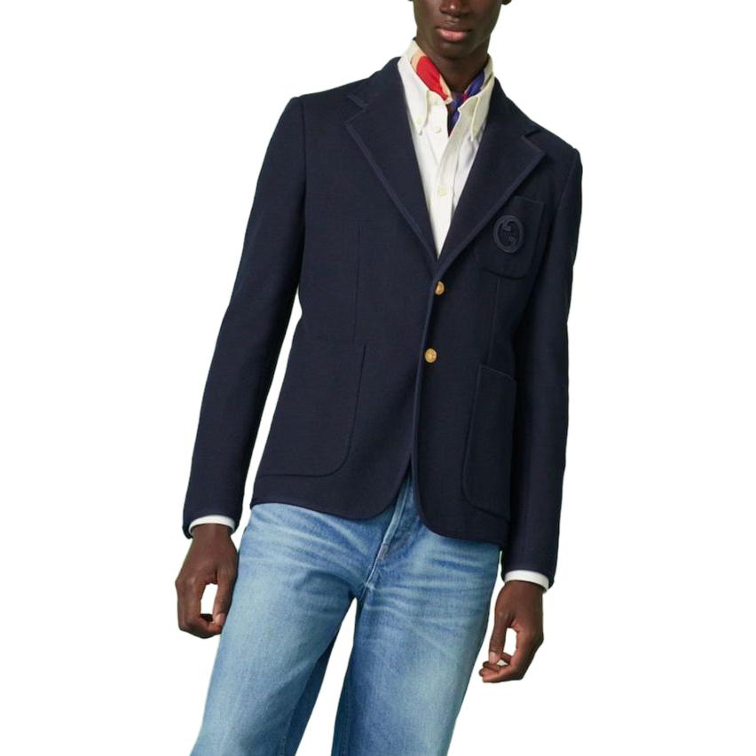 Gucci Cotton Jersey Formal Jacket 'Dark Blue' 751178-ZAM6S-4240