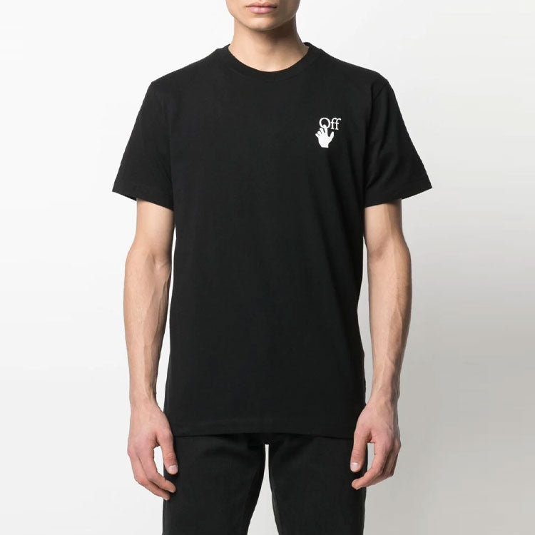 Off-White SS21 Logo Printing Short Sleeve Ordinary Version Black OMAA027S21JER0051001