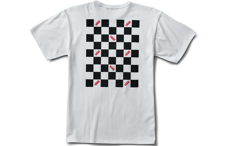 Men's Vans Alphabet Printing Short Sleeve White VN0A4SEUWHT1