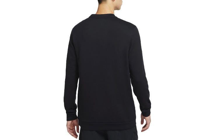 Nike Dri-FIT Knit Quick Dry Training Casual Sports Round Neck Black DJ4143-010