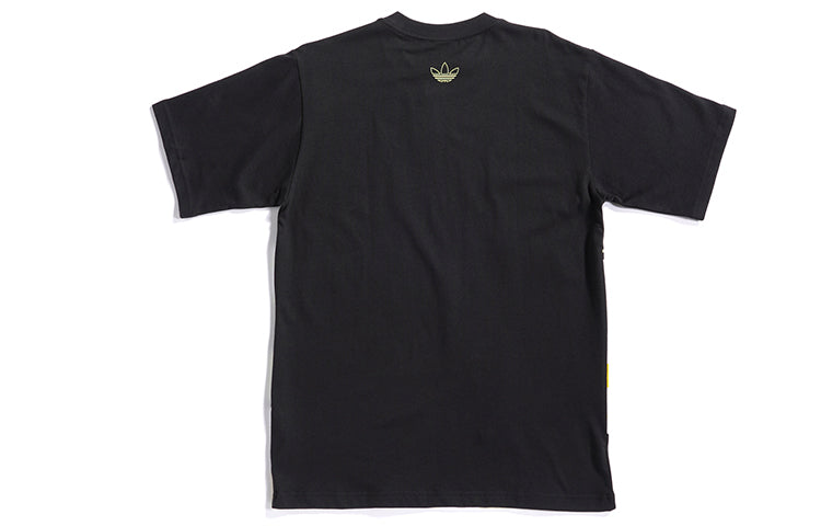adidas originals Large logo Graffiti Sports Short Sleeve Black DV3287