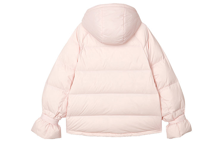 (WMNS) WMNS) Skechers Zip-up Hooded Long Sleeve Down Jacket 'Pink' L421W113-01NX