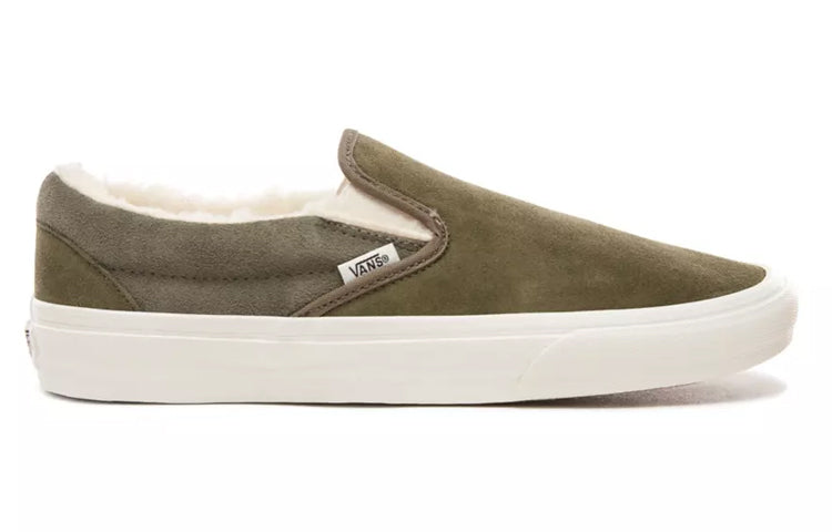 Vans Suede And Sherpa Classic Slip-On Green VN0A38F7ULZ