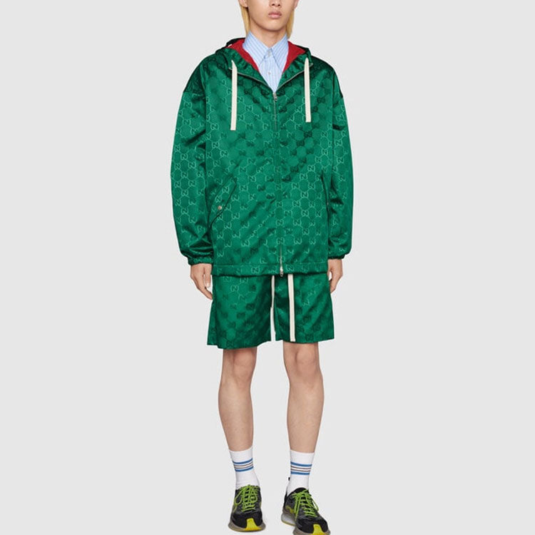 Gucci Water Repellent GG Canvas Jacket 'Green' 673617-ZAEBN-3239