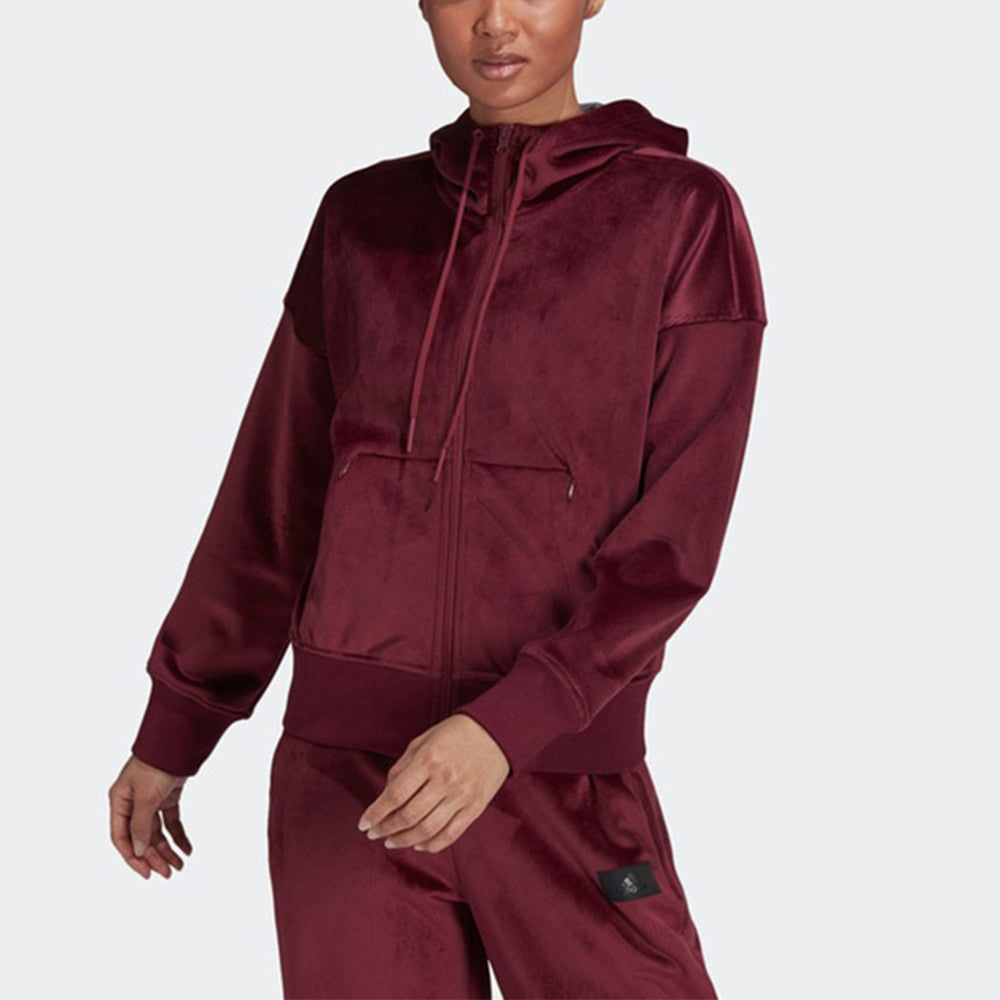 (WMNS) adidas Future Icons Hoodie Asia Sizing 'Burgundy' H31108