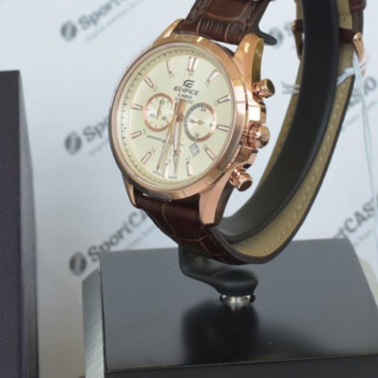 CASIO Male EDIFICE Japan / South Korea Fashion Mens Brown Analog EFB-504JGL-7A