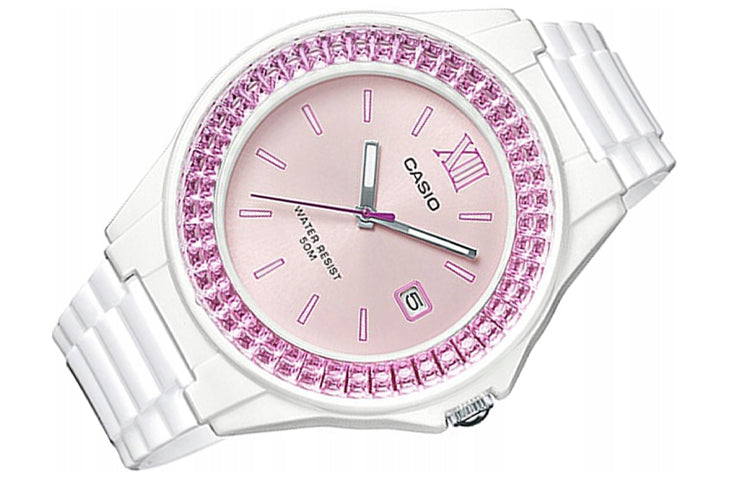 CASIO Quartz Waterproof PinkWhite Analog LX-500H-4E