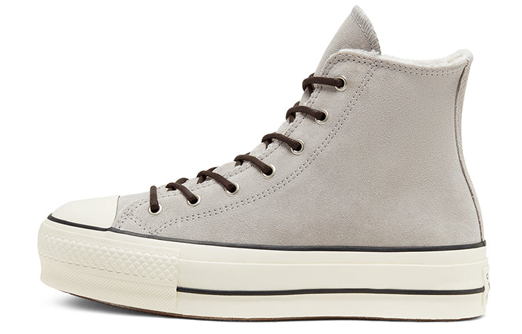 (WMNS) Converse Chuck Taylor All Star Lift High 'Sherpa - Wolf Grey' 566565C