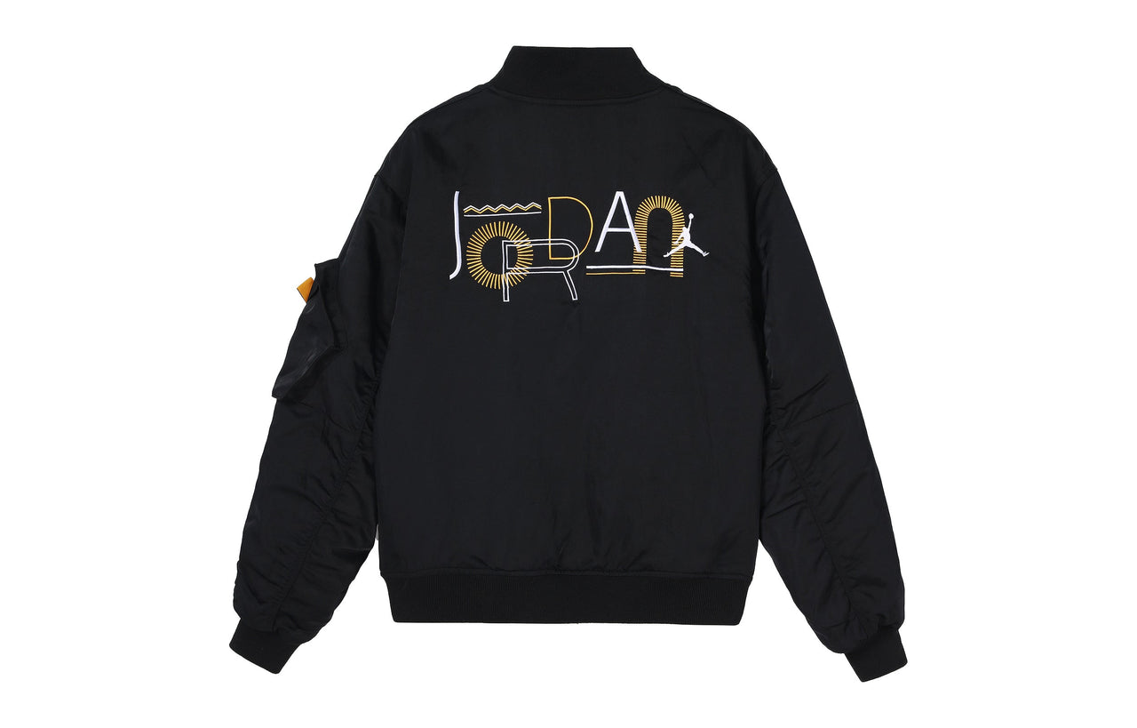 Air Jordan Sports Full-Length Zipper Autumn Jacket Asia Sizing 'Black' DN3406-010