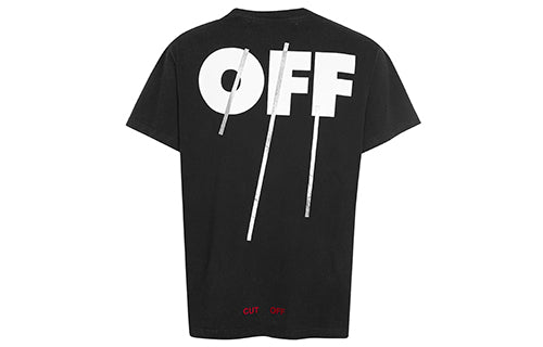 Off-White C O VIRGIL ABLOH FW CUT Alphabet Short Sleeve Black OW-SS18-056