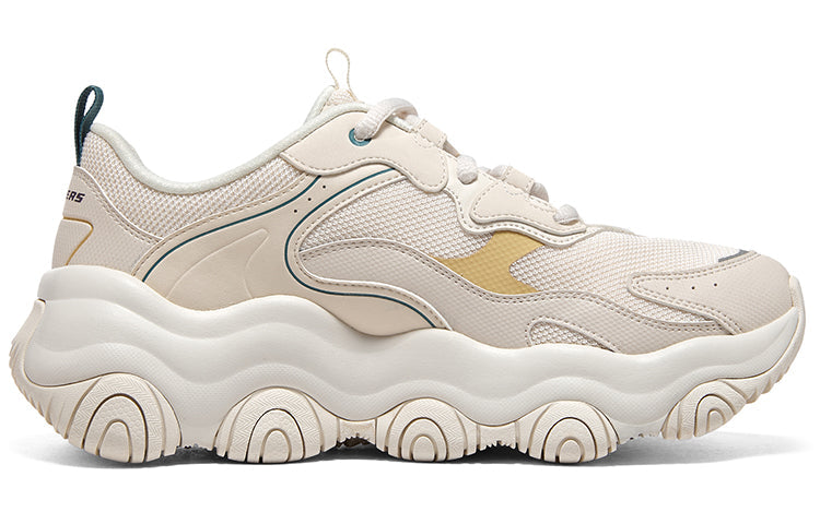 (WMNS) Skechers Old School Running Shoes D'lites 'Beige White' 896246-NAT