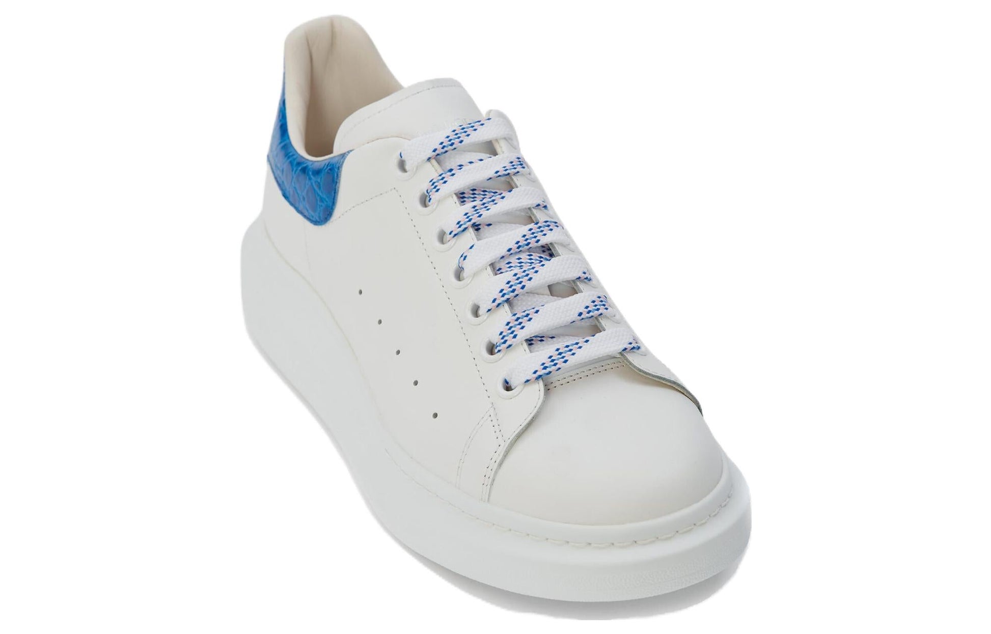 Alexander McQueen Oversized Sneaker 'White Ultramarine Crocodile' 625162WHYB89407
