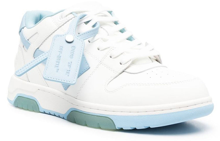 Off-White Out Of Office Leather Sneakers 'White Blue' OMIA189C99LEA0040140