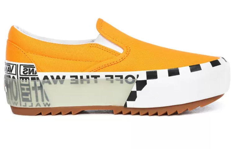 Vans Classic Slip-On Stacked 'Logo Stack - Bright Marigold' VN0A4TZV1LC