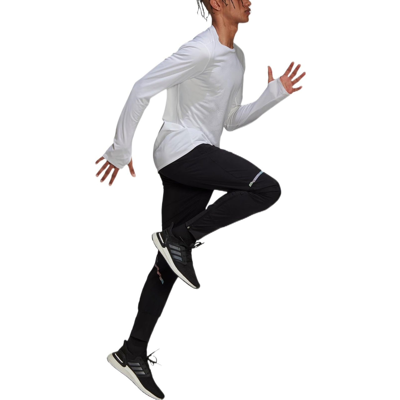 Men's adidas Solid Color Logo Printing Sports Pants/Trousers/Joggers Black HF8766