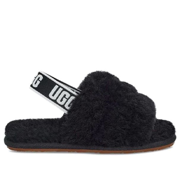(TD) UGG Fluff Yeah Slide 'Black' 1098579T-BLK