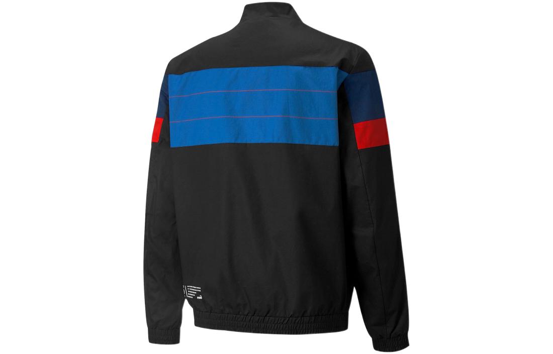 PUMA Racing Series Colorblock Woven Stand Collar Sports Jacket Black 533324-01