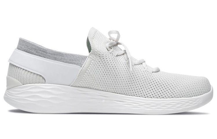 (WMNS) Skechers You Running Shoes White 14960-WHT
