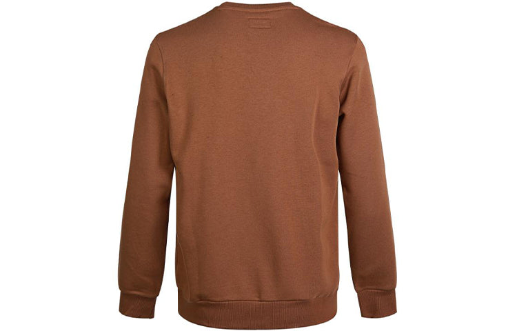Men's Converse Chuck Taylor Seasonal Small Logo Solid Color Round Neck Pullover Brown 10019924-A06