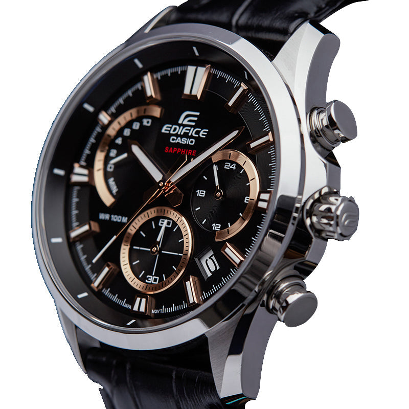 CASIO Quartz Waterproof EDIFICE Mens Black Analog EFB-550L-1AVUPR
