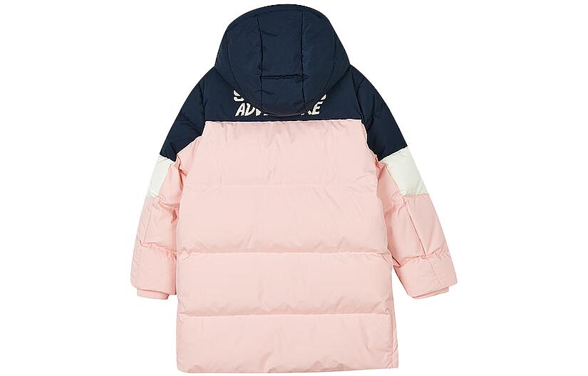 (GS) Skechers Casual Long Down Jacket 'Pink White Navy' L423G053-01UJ