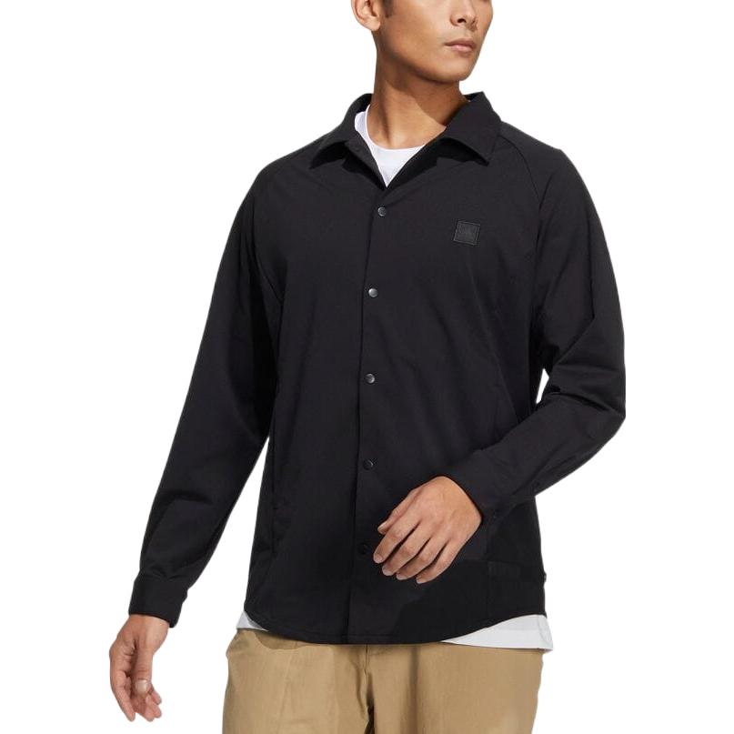adidas Solid Color Breathable Long Sleeves Shirt Black H64639