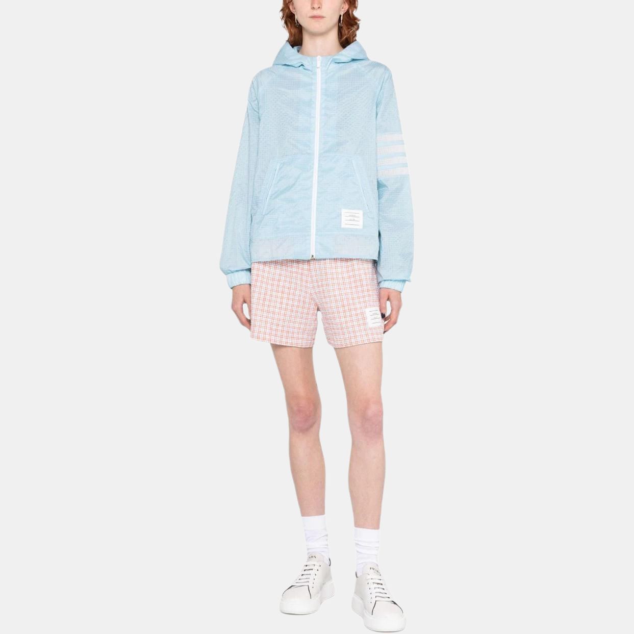 (WMNS) THOM BROWNE Windbreaker Jumper Jacket 'Blue' FJT316A-F0517-460