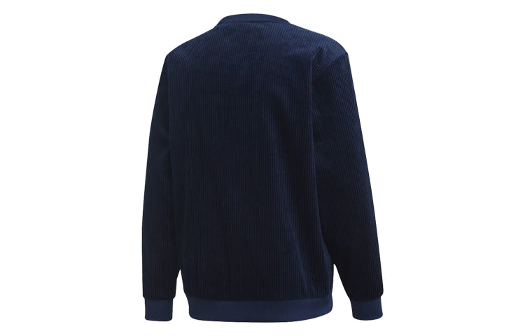 adidas originals MENS Samstag Cord Crewneck Hoody Blue EC9317