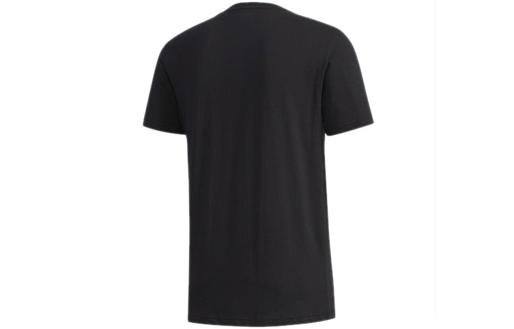 adidas neo Sports Round Neck logo Printing Short Sleeve Black FP7441