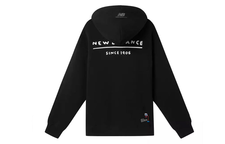 (WMNS) New Balance x Zero Per Zero Basketball Printed Hoodie Asia Sizing 'Black' NCA47112-BK