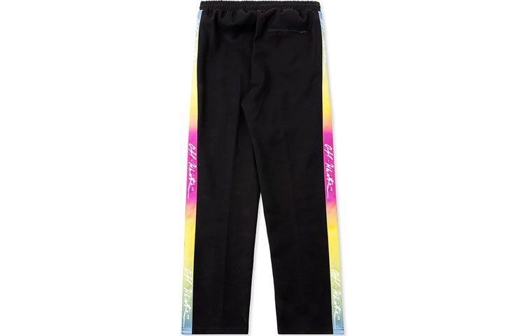 Off-White Rubber Street Logo Retro Sports Pants Black OMCA086R198200211000