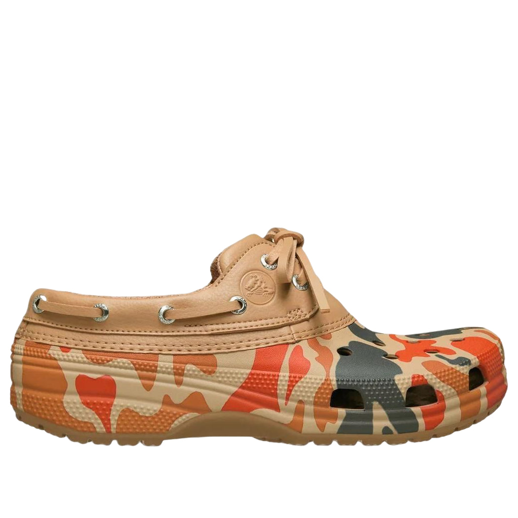 Crocs Classic Duck Camo Boat Shoe 'Tan Shocking Orange' 212951-2NW