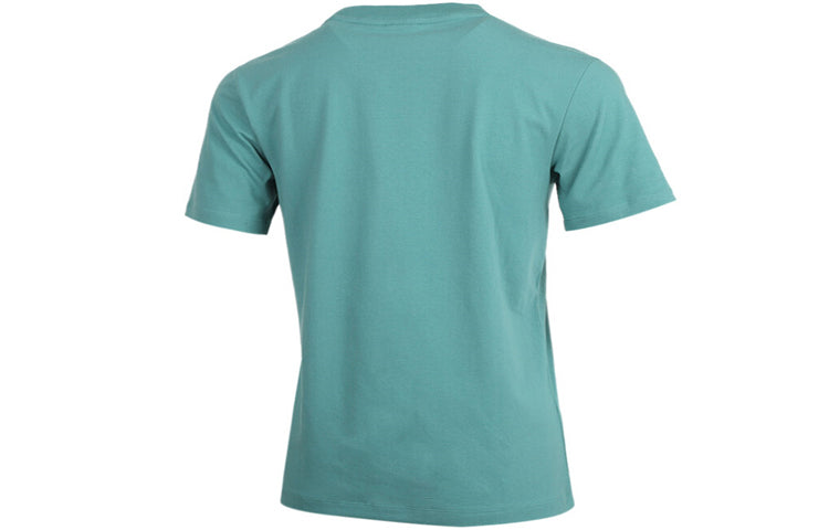 (WMNS) adidas originals Chest Logo Sports Short Sleeve Green FM3300