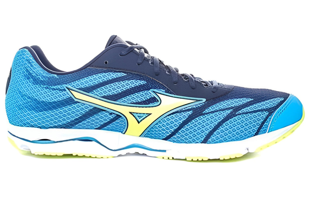 Mizuno Wave Hitogami 3 Low Tops Wear-resistant Blue White Yellow J1GA168044